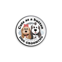 Cute as a Button Dog Grooming logo